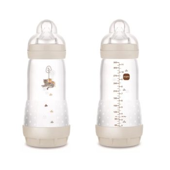   MAM Forest Matt Anti-Colic cumisüveg 320ml - 4h+, bézs tigris