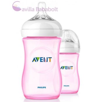 Philips Avent Natural cumisüveg PP 260 ml BPA mentes - PINK