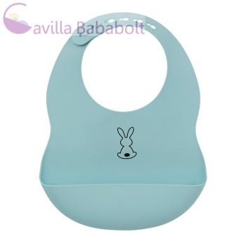   NATTOU Szilikon előke rögzítéssel világoskék BPA mentes