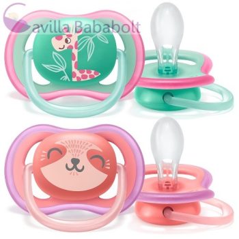   Avent SCF349/12 ultra air játszócumi - lányos lajhár zsiráf 18hó+ 2db