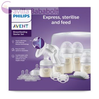   Philips AVENT Natural Response szoptatós készlet kézi mellszívóval és MW sterilizátorral