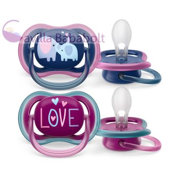   Philips AVENT SCF349-22 játszócumi Ultra air 18hó+ lányos (elefánt), 2db