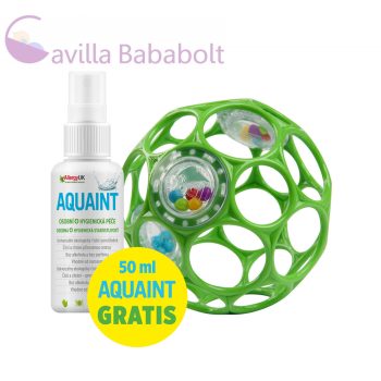   OBALL RATTLE játék 10 cm 0hó+ seafoam + AJÁNDÉK Aquaint TERMÉSZETES tisztító folyadék  50ml