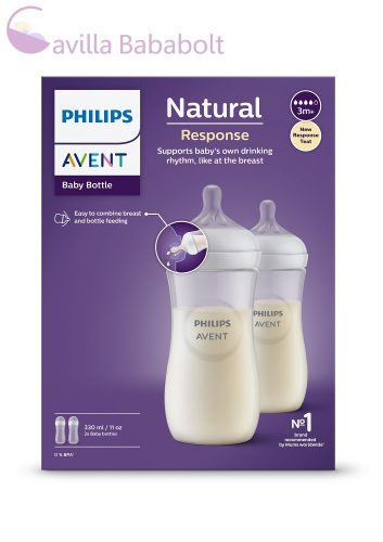 Philips AVENT  Natural Response cumisüveg 330 ml, 3hó+ 2 db