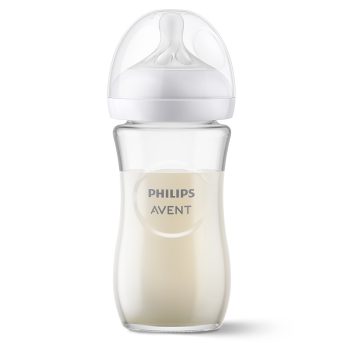   Philips AVENT Natural Response üvegből készült cumisüveg 240 ml, 1hó+