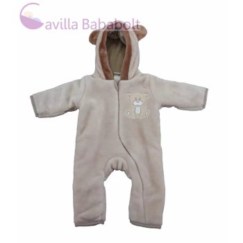   Kapucnis wellsoft bélelt baba overál Maci mintával, Méret-68-as