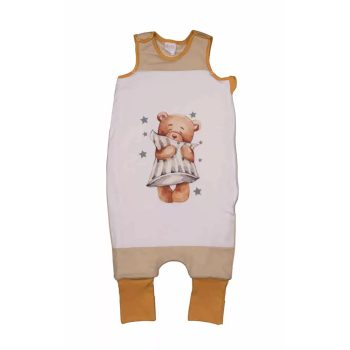   Ujjatlan tipegő hálózsák Macis mintával 3 TOG, sárga, Méret- 116-122-es