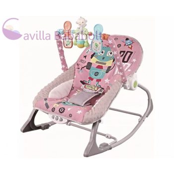   Chipolino Baby Spa rezgő-zenélő pihenőszék 9 kg-ig - Pink