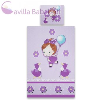   Scamp Gyermek ágynemű garnitúra ,Lila kislány 1 db paplanhuzat +1 db párnahuzat 