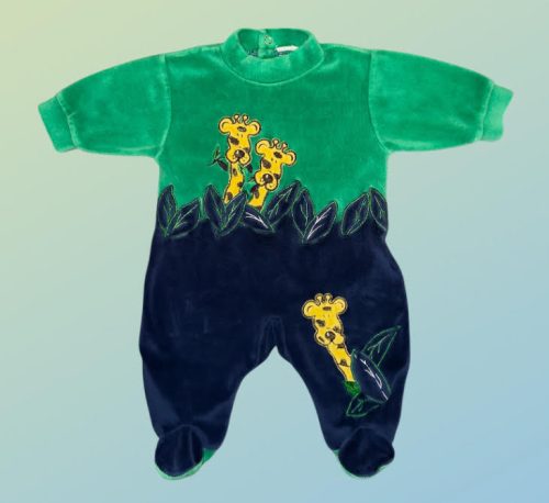 Bébi plüss zsiráfos rugdalózó , Méret 62-es (2-4 hó)