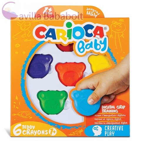 Carioca Maci formájú bébi teddy zsírkréta 6 db-os 