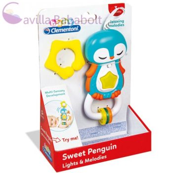   Baby édes pingvin csörgő fénnyel és hanggal - Clementoni