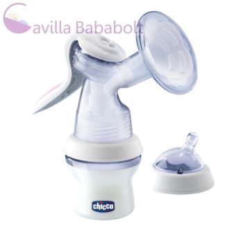   Chicco NaturalFeeling kézi mellszívó NaturalFeeling 150ml  cumisüveggel