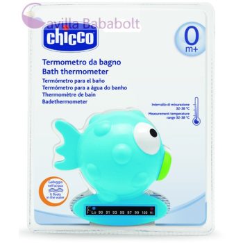   CHICCO Halacskás vízhőmérő hőre színváltós, indikátorcsíkkal 0m+, kék