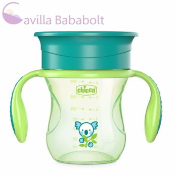   Chicco Perfect 360° itatópohár,tanulópohár 200 ml, zöld