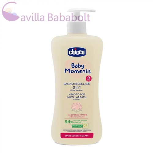 Chicco Micellás fürdető 500 ml - sensitive, gyapotmagolaj és E-vitamin