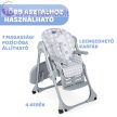 Chicco Polly Easy etetőszék, 4 kerékkel, dupla tálcával, állítható üléssel, Giraffe