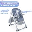 Chicco Polly Easy etetőszék, 4 kerékkel, dupla tálcával, állítható üléssel, Pinguin