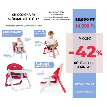 Chicco Chairy etetőszék, székmagasító 6-36 hó, Ladybug