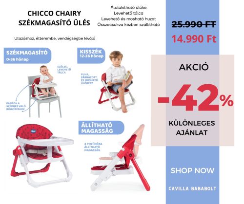 Chicco Chairy etetőszék, székmagasító 6-36 hó, Ladybug