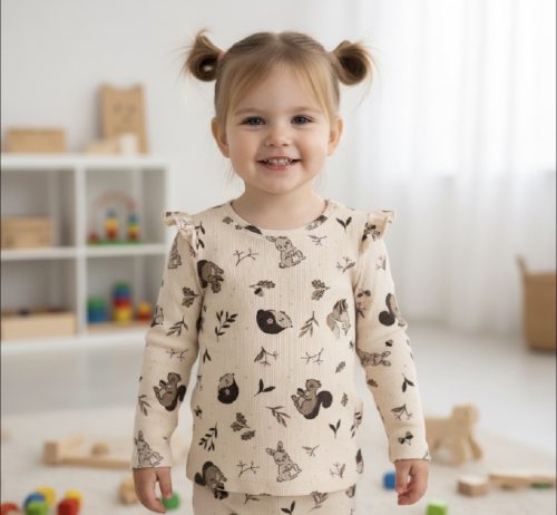 Nyuszis bordázott felső , Méret 114-es (4-5 év)