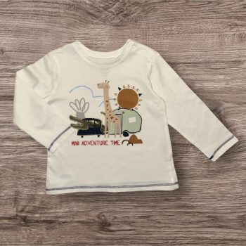 Zsiráfos pamut póló, Méret 80-as (9-12 hó)