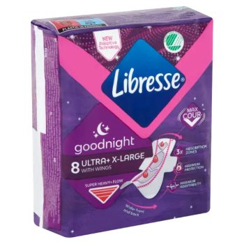  Libresse éjszakai egészségügyi betét, ultra x-large 8 db