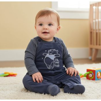   Micimackós szett body + kertész nadrág, Méret 62-es (2-4 hó)