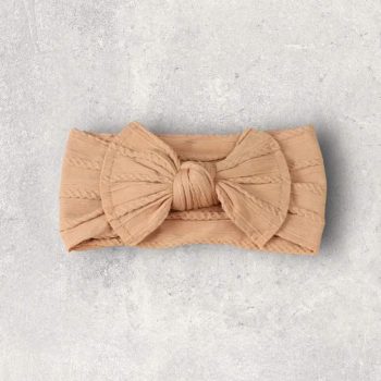 Puha fejpánt babáknak, kislányoknak, bézs