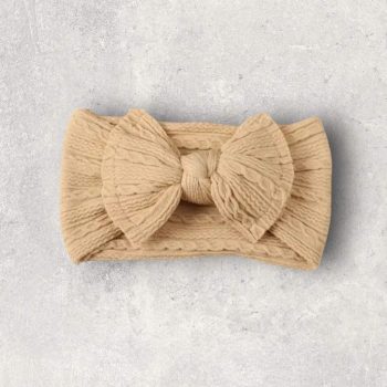 Puha fejpánt babáknak, kislányoknak, bézs