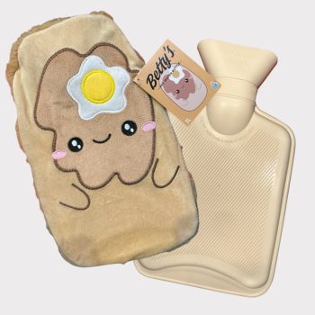 Vizes melegítő palack, plüss huzattal