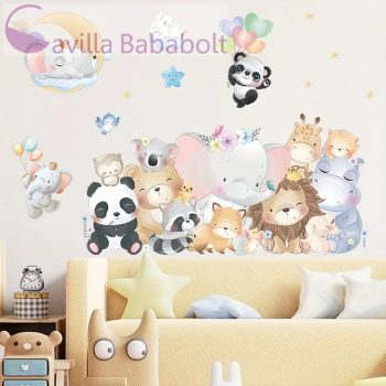 Falmatrica, falidekor , panda barátai ( 60x76 cm)