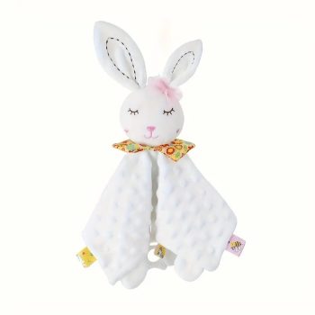 Nyuszis minky szundikendő, nyálkendő Méret 28x28 cm