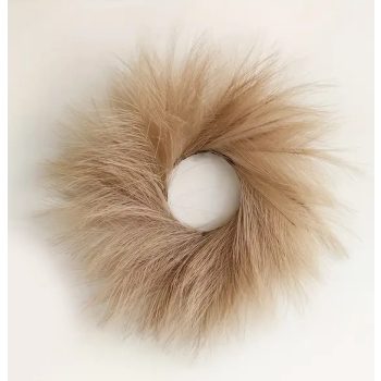 Pampafű falidekor, poliészterből 23 cm, bézs