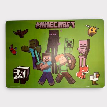   Asztali műanyag alátét étkezéshez, gyurmázáshoz, festéshez 65x45 cm, minecraft