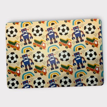   Asztali műanyag alátét étkezéshez, gyurmázáshoz, festéshez 65x45 cm, foci