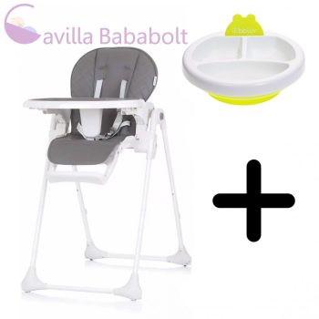   Chipolino Eat Up multifunkciós etetőszék - Graphite + Bblüv Platö oszott, melegentartó tányér