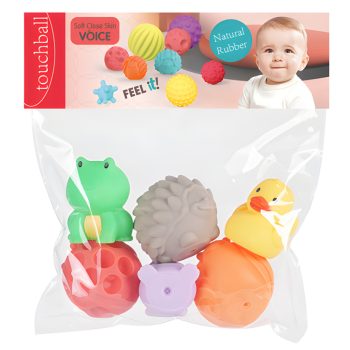   Touchball Tapintás fejlesztő 6db-os állatfigura és labda szett