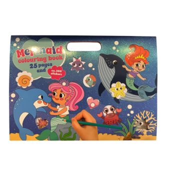 Hableányos óriás kifestő matricával 34x24 cm, 25 oldal