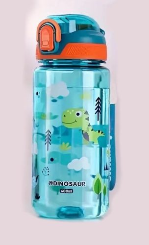 Kulacs lepattintható tetővel, csepegésmentes záródás, 600 ml, dino