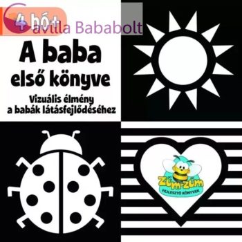   A baba első könyve 4 hó+ - vizuális élmény (új, leporelló), monochrome