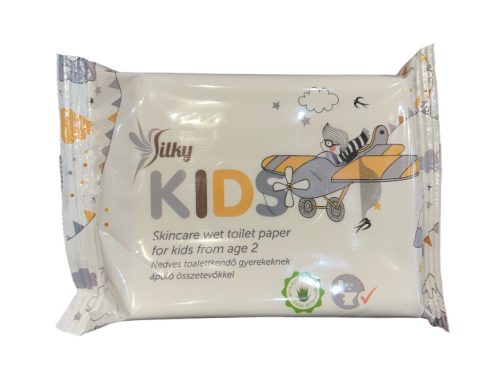 Silky Kids gyerek nedves törlőkendő, 40 lapos, repülő