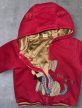 Kutyusos bélelt szőrmés kapucnis pulóver,  Méret 74-80 -as (9-12 hó)