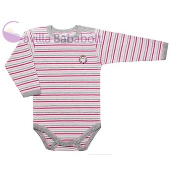   Scamp hosszú ujjú kombidressz, rózsaszín csíkos  Méret: 80-as, egér