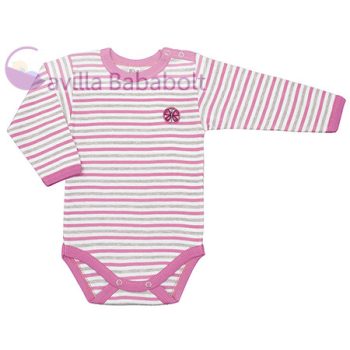   Scamp hosszú ujjú kombidressz, csíkos pink pillangó Méret: 74-es