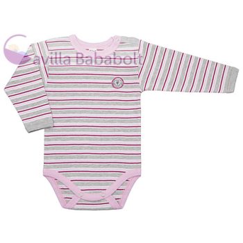   Scamp hosszú ujjú kombidressz, csíkos pink cica  Méret: 74-es