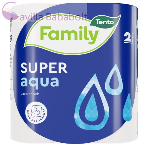 Tento Family Super Aqua 2 rétegű papírtörlő, 2 tekercs/csom