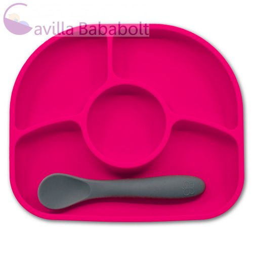  Bblüv Yümi pink osztott szilikon tányér szett