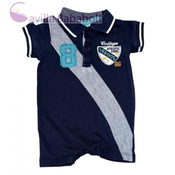 Galléros rövidujjú napozó, Méret: 56-os (0-3hó)