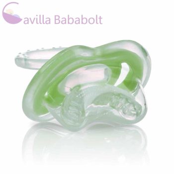   NUBY Szilikon cumi formájú rágóka, ínymasszírzó  - zöld 